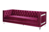 Heibero Burgundy Velvet Sofa Model LV01400 By ACME Furniture